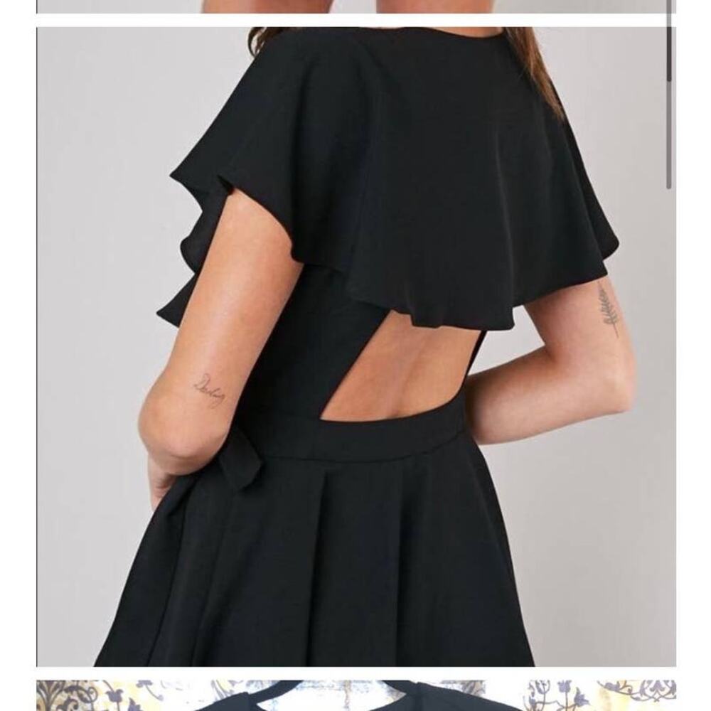 Do+Be Pageant Black Ruffle Wrap Romper Small - Picture 8 of 8